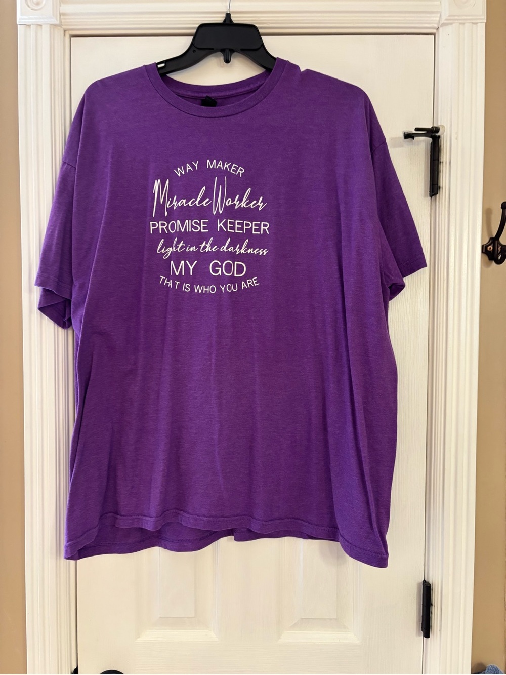 Gildan Purple Faith Graphic Short Sleeve Tee